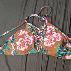 Floral bikini top
